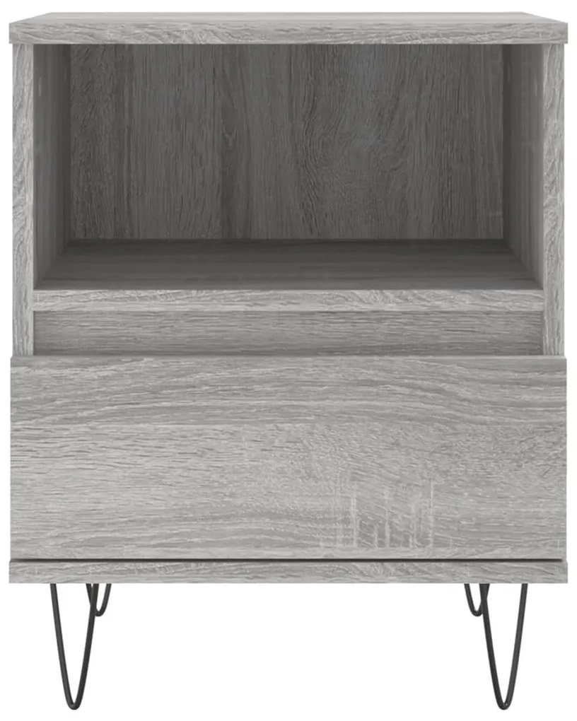 vidaXL Κομοδίνα 2 τεμ. Γκρι Sonoma 40 x 35 x 50 εκ. από Επεξεργ. Ξύλο