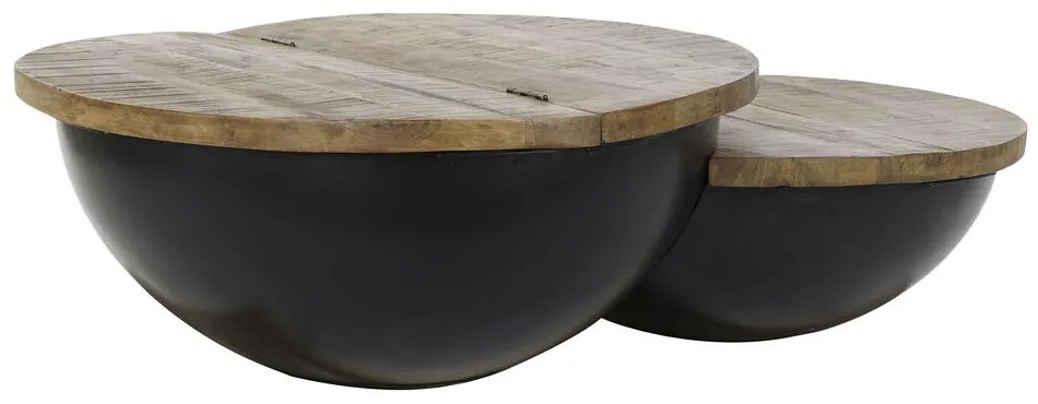 Τραπεζάκι Καφέ DKD Home Decor Ξύλο Μέταλλο 114 x 76 x 33 cm