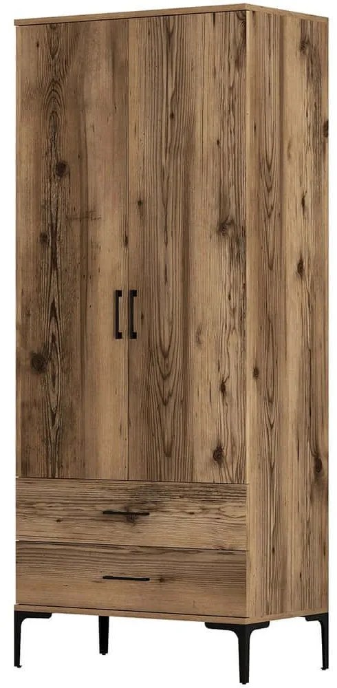 Ντουλάπα Δίφυλλη Kumsal 845HCT5417 80x47,5x201,4cm Walnut Two Door