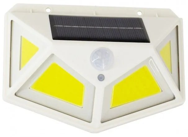 Αυτόνομο Ηλιακό Φωτιστικό LED COB 10W-Φωτοβολταϊκό Πάνελ-PIR Αισθητήρα Κίνησης IP65 Ψυχρό 6000K 71497 Globostar 71497 Λευκό