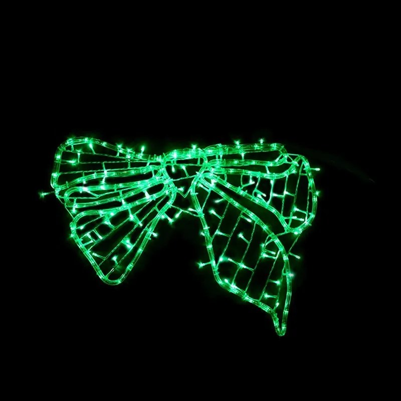 Φωτοσωλήνας με σχέδιο Bow LED-Prasino  (10 τεμάχια)