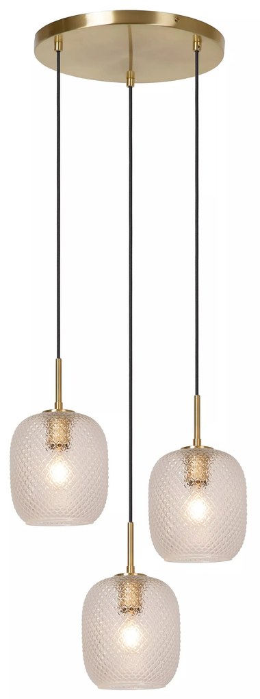 Φωτιστικό Κρεμαστό Lucide 03450-03-02 ALICENT Χρυσό Χρώμα (Gold Coloured)|Διάφανο (Transparent)