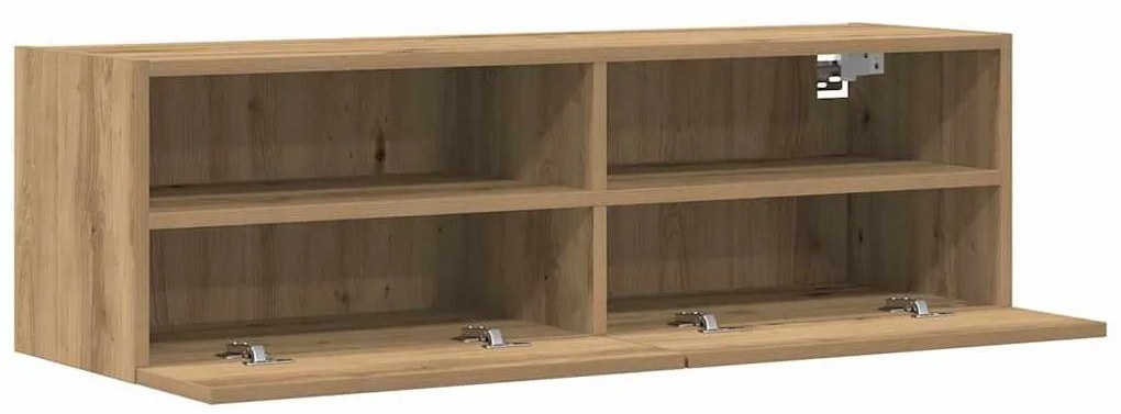 vidaXL Ντουλάπια τοίχου TV 2 τεμ Καρυδιά 100x30x30 εκ Επεξεργασμένο ξύλο