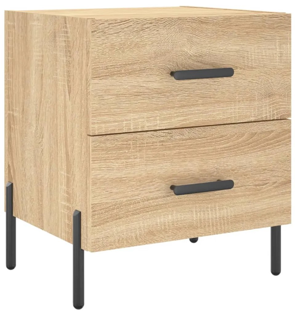 vidaXL Κομοδίνα 2 τεμ. Sonoma Δρυς 40 x 35 x 47,5 εκ. Επεξεργ. Ξύλο