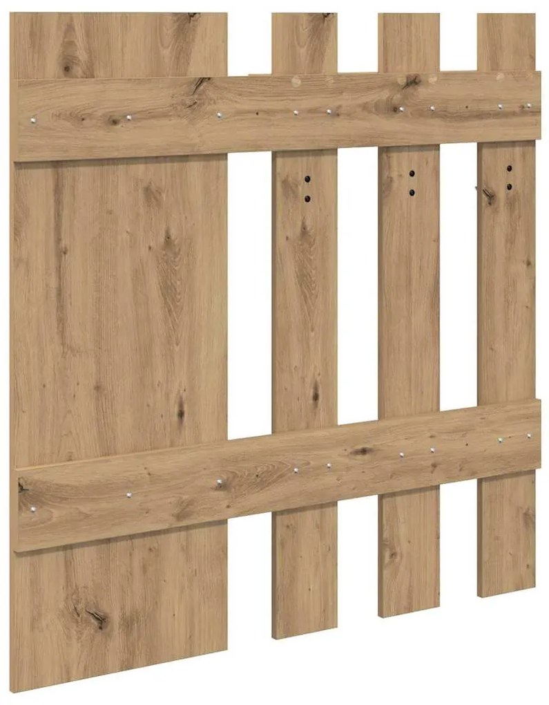 vidaXL Τοίχου Κρεμάστρα Επιτοίχιο Artisan Oak 100 x 10 x 100 εκ.