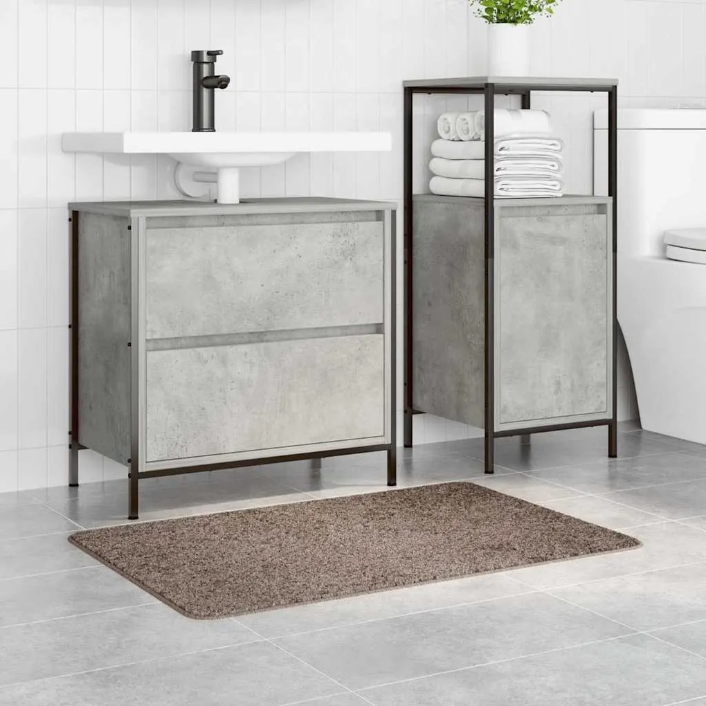 vidaXL Πατάκι μπάνιου Καφέ 60 x 90 cm Πολυπροπυλένιο