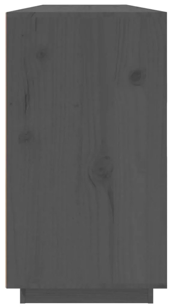 Συρταριέρα Γκρι 100 x 40 x 75 εκ. από Μασίφ Ξύλο Πεύκου - Γκρι
