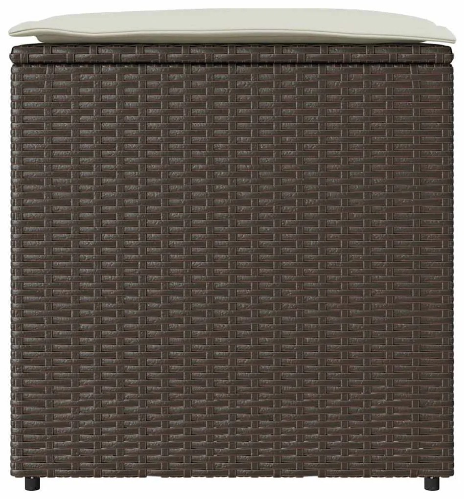 vidaXL Κουτί Μαξιλαριών Καφέ 50 x 50 x 50 cm συνθετικό ρατάν