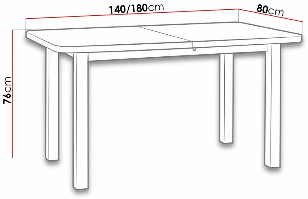 Τραπέζι Victorville 113, Κλήθρα, 76x80x140cm, 32 kg, Επιμήκυνση, Πλαστικοποιημένη μοριοσανίδα, Ξύλο, Μερικώς συναρμολογημένο, Ξύλο: Οξιά | Epipla1.gr