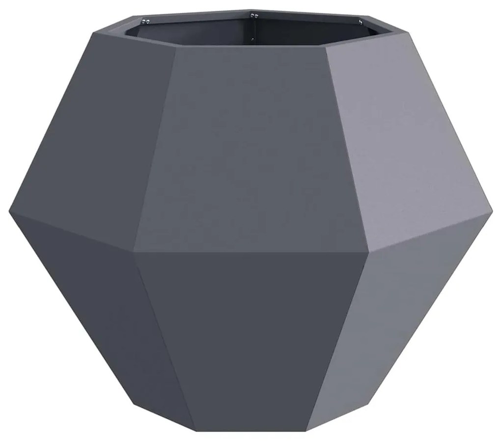 vidaXL Γλάστρα Ανθρακί 75 x 75 x 60 εκ Ατσάλι