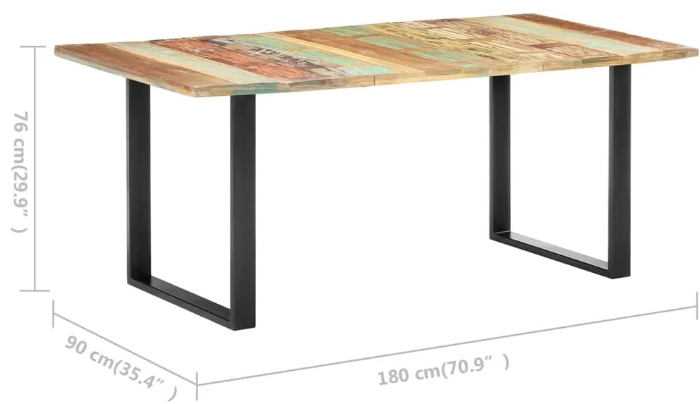 ΤΡΑΠΕΖΑΡΙΑ 180 X 90 X 76 ΕΚ. ΑΠΟ ΜΑΣΙΦ ΑΝΑΚΥΚΛΩΜΕΝΟ ΞΥΛΟ 285830