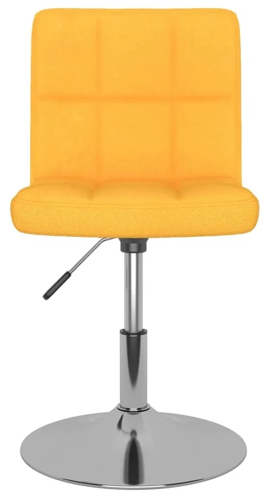 vidaXL Καρέκλες Τραπεζαρίας Περιστρεφόμενες 6 τεμ Κίτρινες Υφασμάτινες