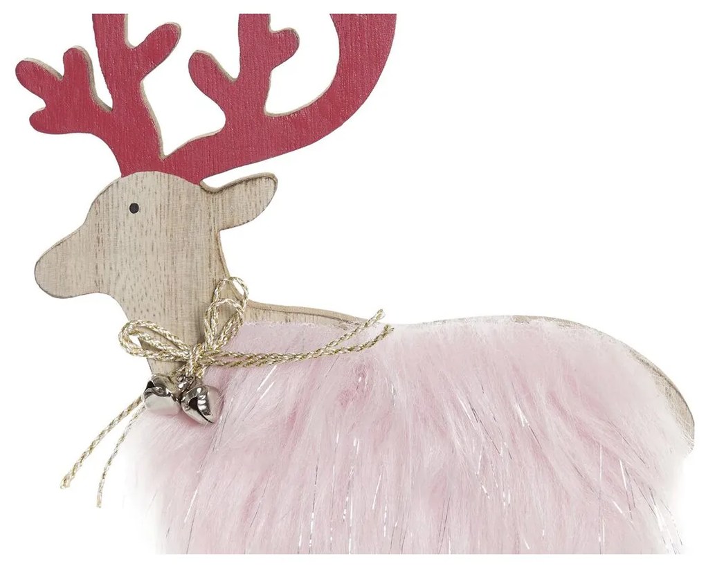 Χριστουγεννιάτικο Στολίδι DKD Home Decor πολυεστέρας MDF Τάρανδος (23 x 5 x 16 cm) (4 Μονάδες)