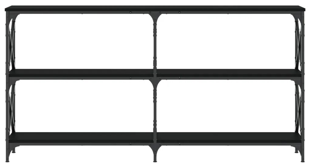 Τραπέζι Κονσόλα Μαύρο 156x28x80,5 εκ. Επεξεργασμένο Ξύλο - Μαύρο