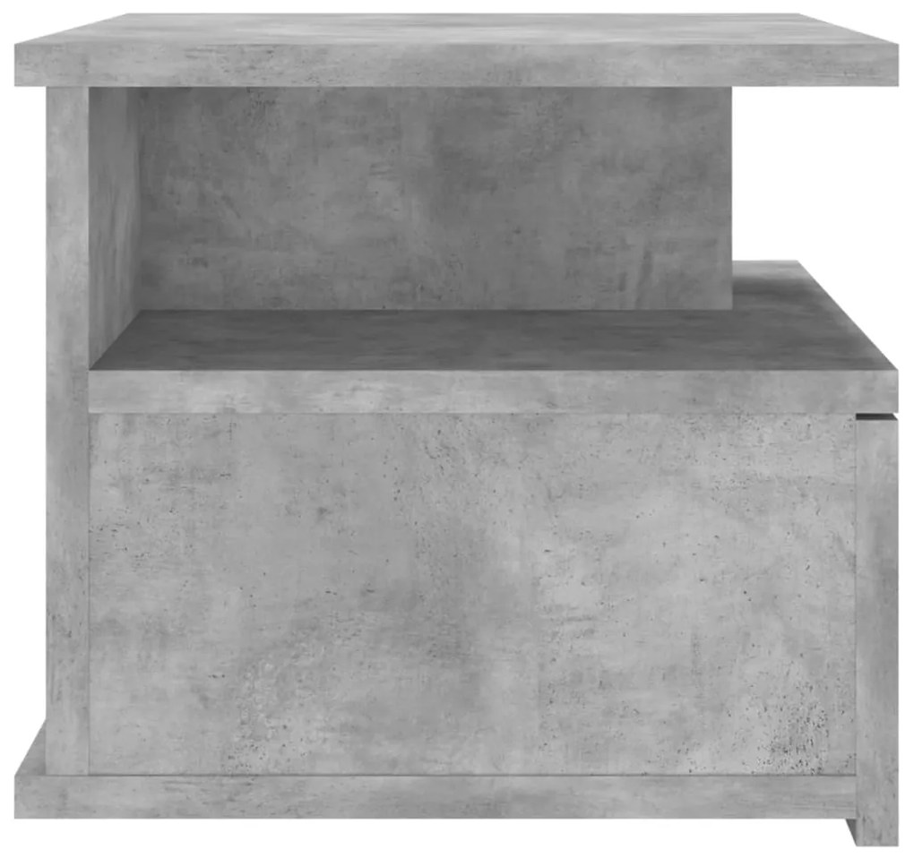 Κομοδίνα Κρεμαστά 2τεμ. Γκρι Σκυροδ. 40x31x27εκ. από Επεξ. Ξύλο 800414