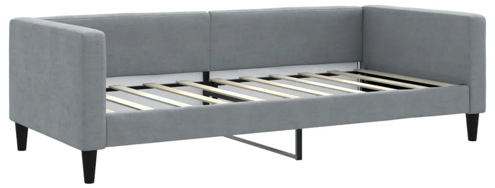 vidaXL Καναπές Κρεβάτι Συρόμενος Αν. Γκρι 90x190 εκ.Ύφασμα &amp; Συρτάρια