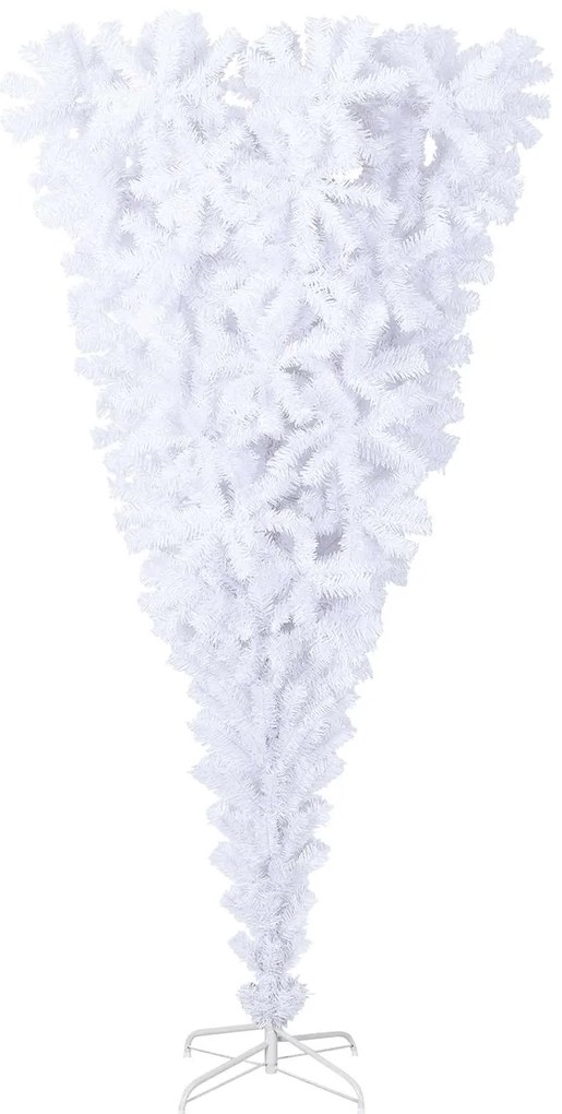 vidaXL Τεχνητό Χριστουγεννιάτικο Δέντρο Λευκό 240 cm PVC και Χάλυβας