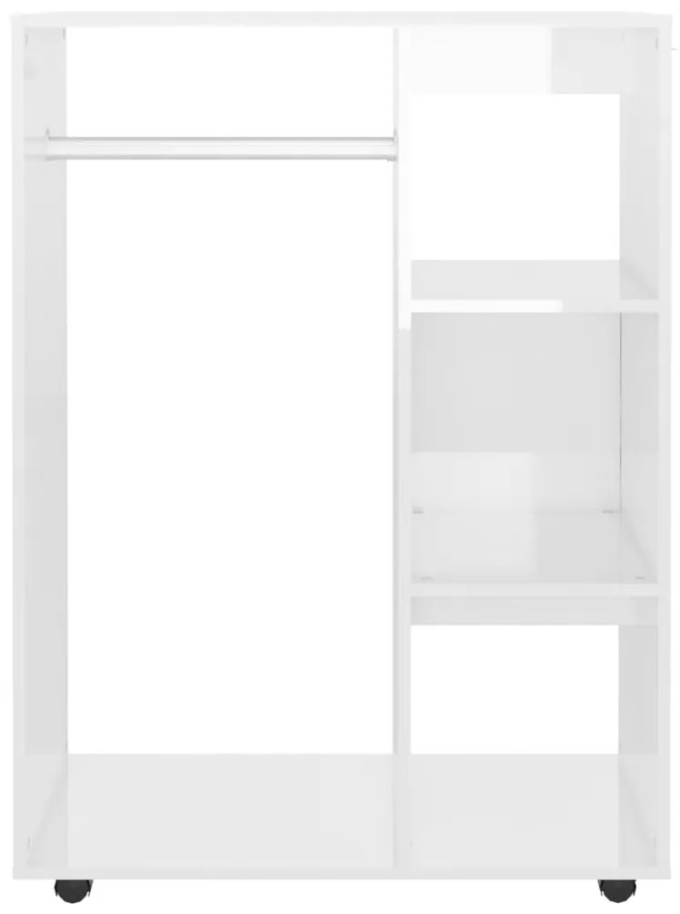 vidaXL Ντουλάπα Γυαλιστερό Λευκό 80 x 40 x 110 εκ. από Επεξ. Ξύλο