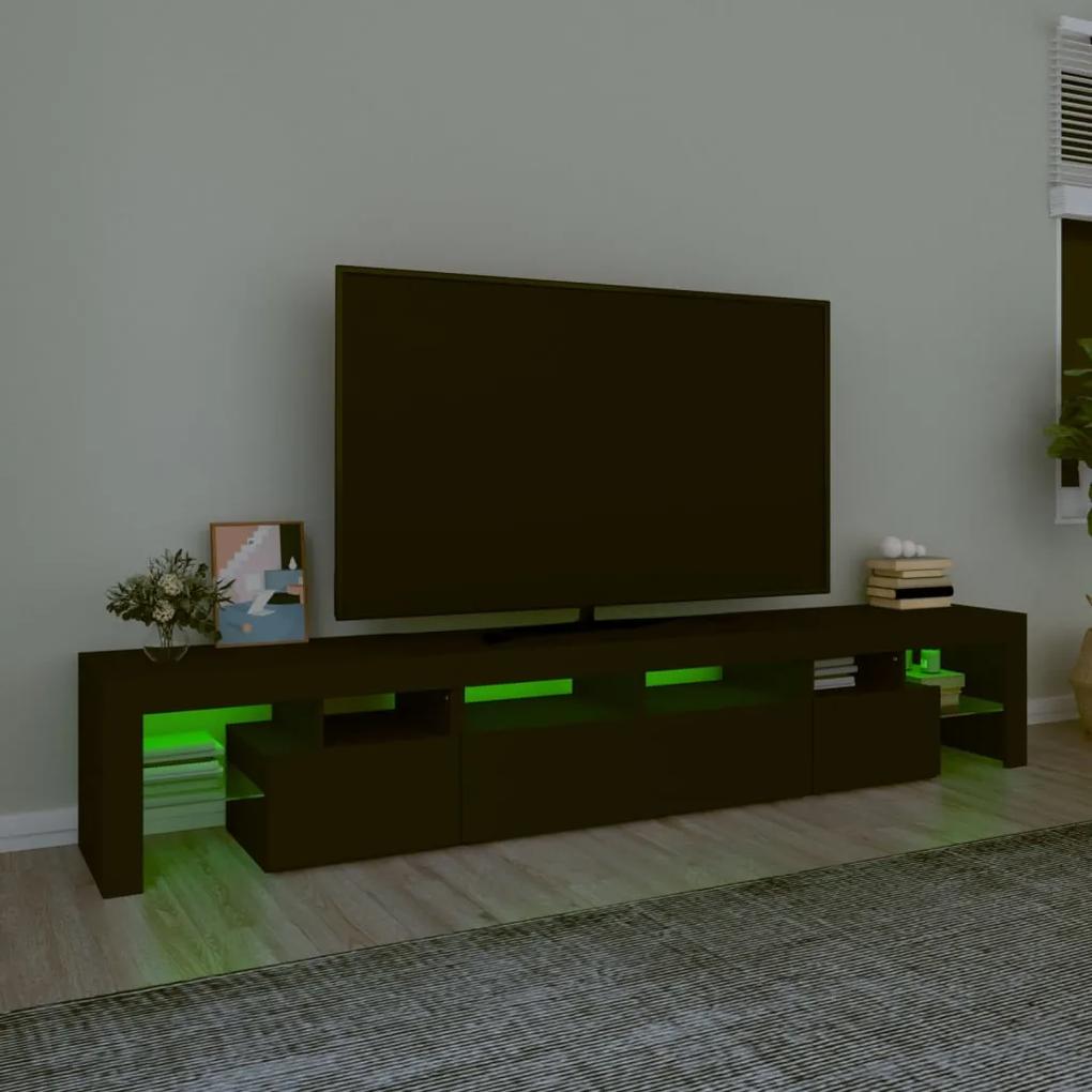 vidaXL Έπιπλο Τηλεόρασης με LED Μαύρο 230x36,5x40 εκ.