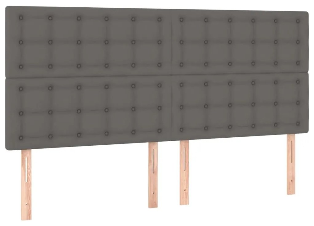 Κεφαλάρι Κρεβατιού LED Γκρι 200x5x118/128 εκ - Γκρι