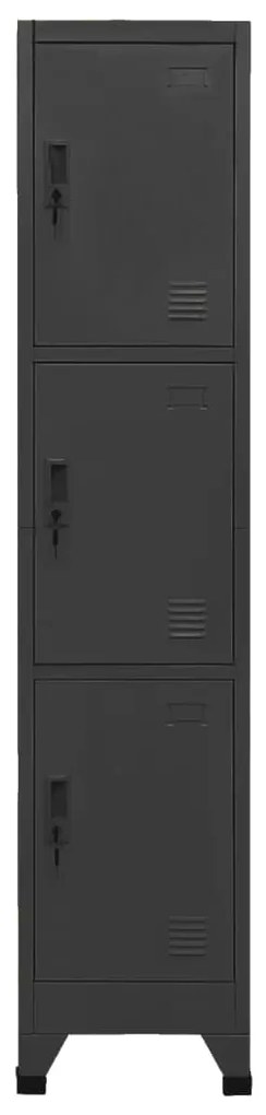 vidaXL Φοριαμός Ανθρακί 38 x 45 x 180 εκ. από Ατσάλι