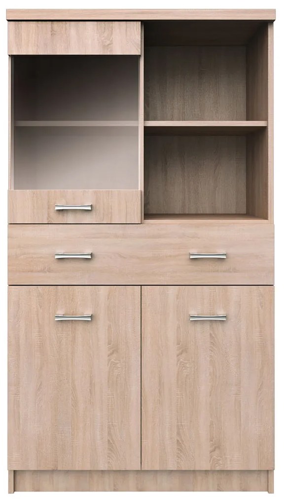 Βιτρίνα Δίφυλλη Top Mix 80x33x145cm Σονόμα TO-TOP2D1W1S80