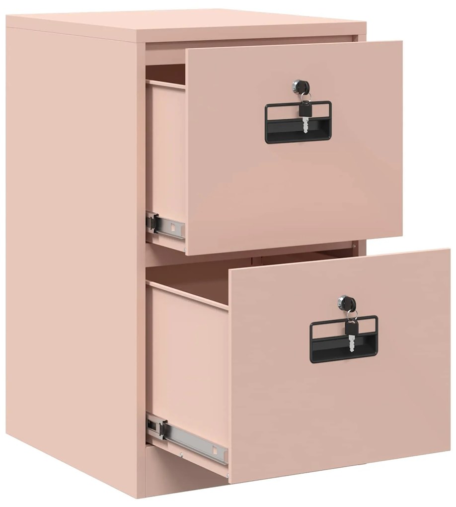 vidaXL Ντουλάπα Αρχείων Ροζ 44 x 50 x 106.5 εκ Ψυχρής Έλασης Χάλυβας