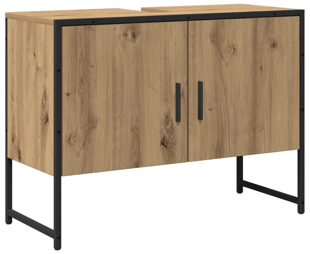 vidaXL Σετ μπάνιου 2 τεμαχίων  από τεχνητό ξύλο Artisan Oak
