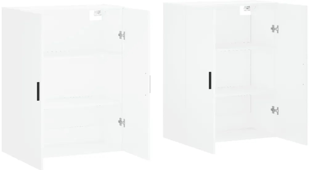 vidaXL Ντουλάπια Τοίχου 2 τεμ. Λευκά 69,5 x 34 x 90 εκ.