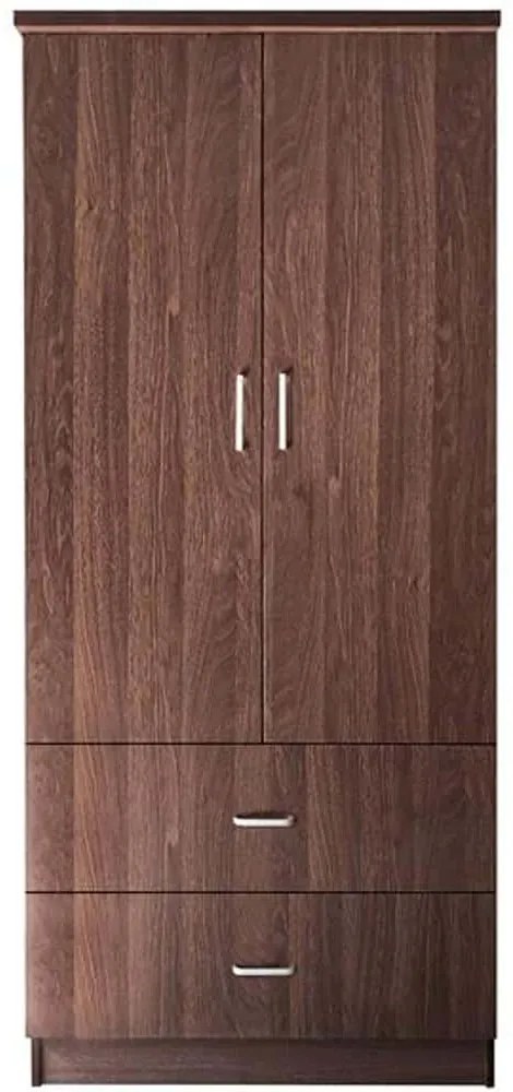Ντουλάπα Closet Walnut Ε8384,3 80x50x180cm Two Door Μελαμίνη