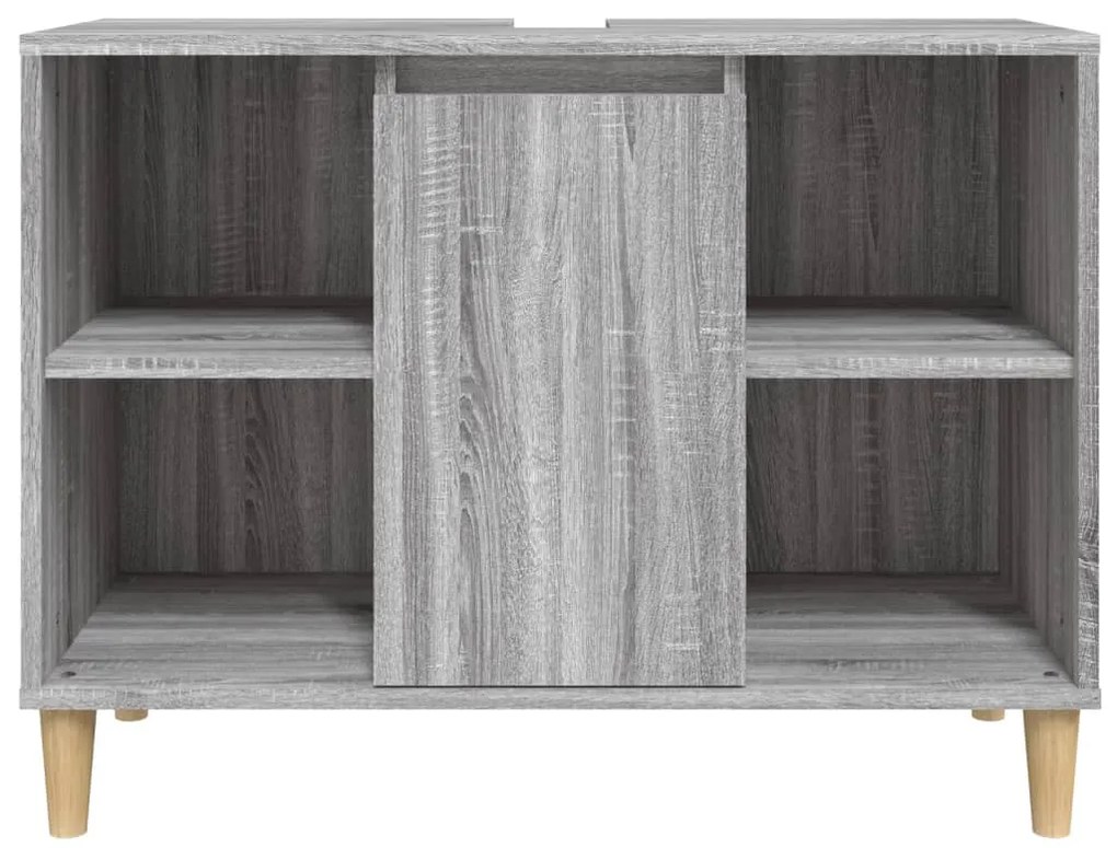 vidaXL Ντουλάπι Νιπτήρα Γκρι Sonoma 80 x 33 x 60εκ. Επεξεργασμένο Ξύλο