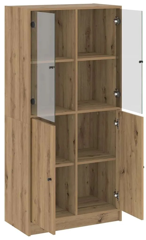 vidaXL Ντουλάπα με Πόρτες Αρτισιανή Δρυς 68x37x142 εκ. Επεξ. Ξύλο