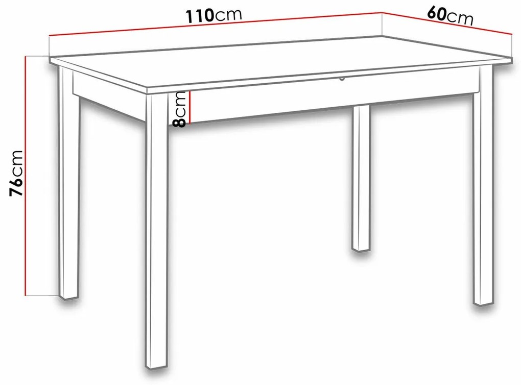 Τραπέζι Victorville 116, Sonoma οξιά, 76x60x110cm, 15 kg, Πλαστικοποιημένη μοριοσανίδα, Ξύλο, Μερικώς συναρμολογημένο, Ξύλο: Οξιά | Epipla1.gr