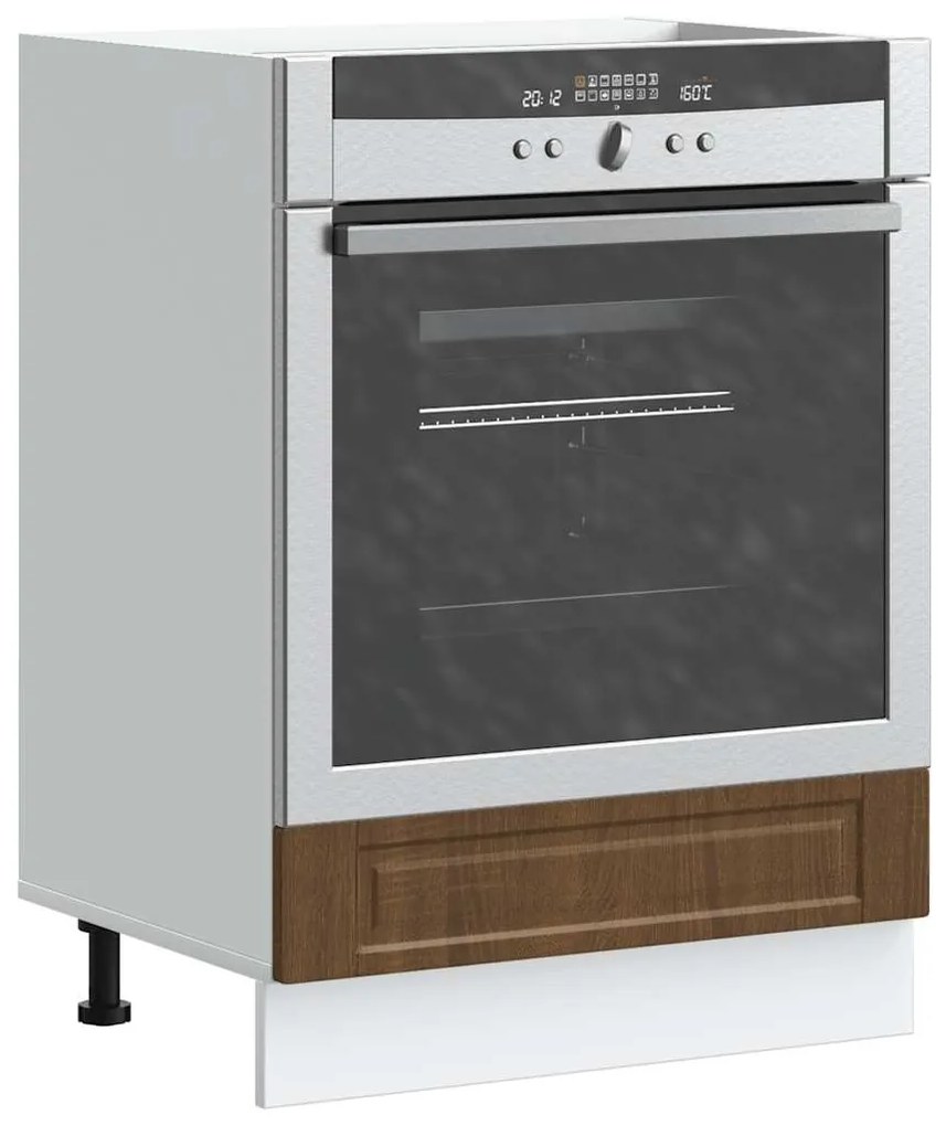 Ντουλάπι φούρνου Porto Καφέ Δρυς Επεξεργασμένο ξύλο