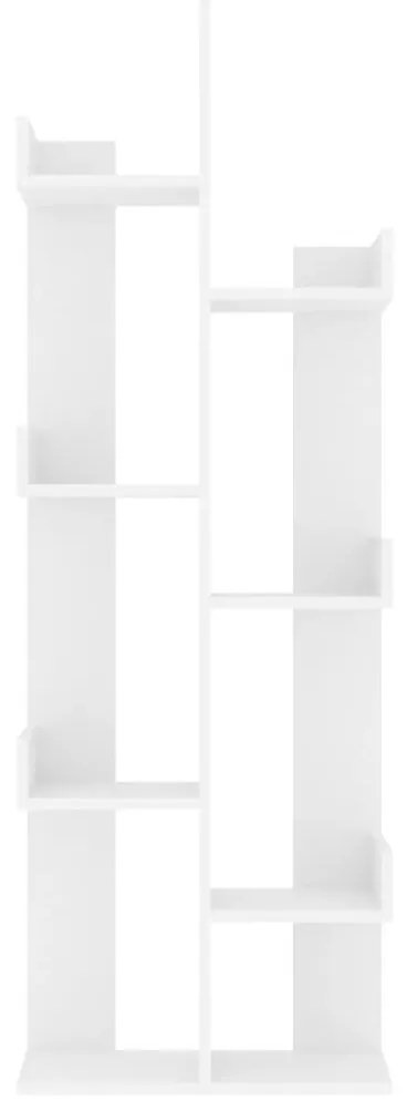 vidaXL Βιβλιοθήκη Λευκή 48 x 25,5 x 140 εκ. από Επεξ. Ξύλο