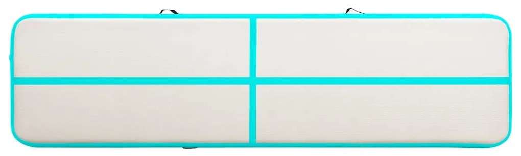 vidaXL Στρώμα Ενόργανης Φουσκωτό Πράσινο 800x100x15 εκ. PVC με Τρόμπα