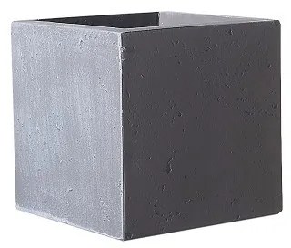 Supergreens Γλάστρα Πήλινη Τετράγωνη "Rocky" Γκρι S 23x23x23 εκ.