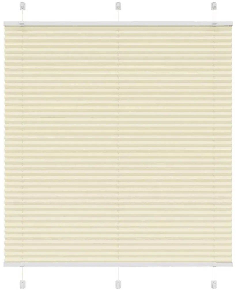 vidaXL Πλισέ περσίδα Κρέμα 120x100 cm Πλάτος υφάσματος 119,4 cm