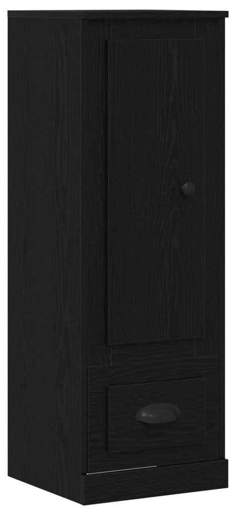 vidaXL Υψηλός Κάδρος Μαύρης Δρυός 132x35,5x103,5 εκ Επεξεργασμένου Ξύλου