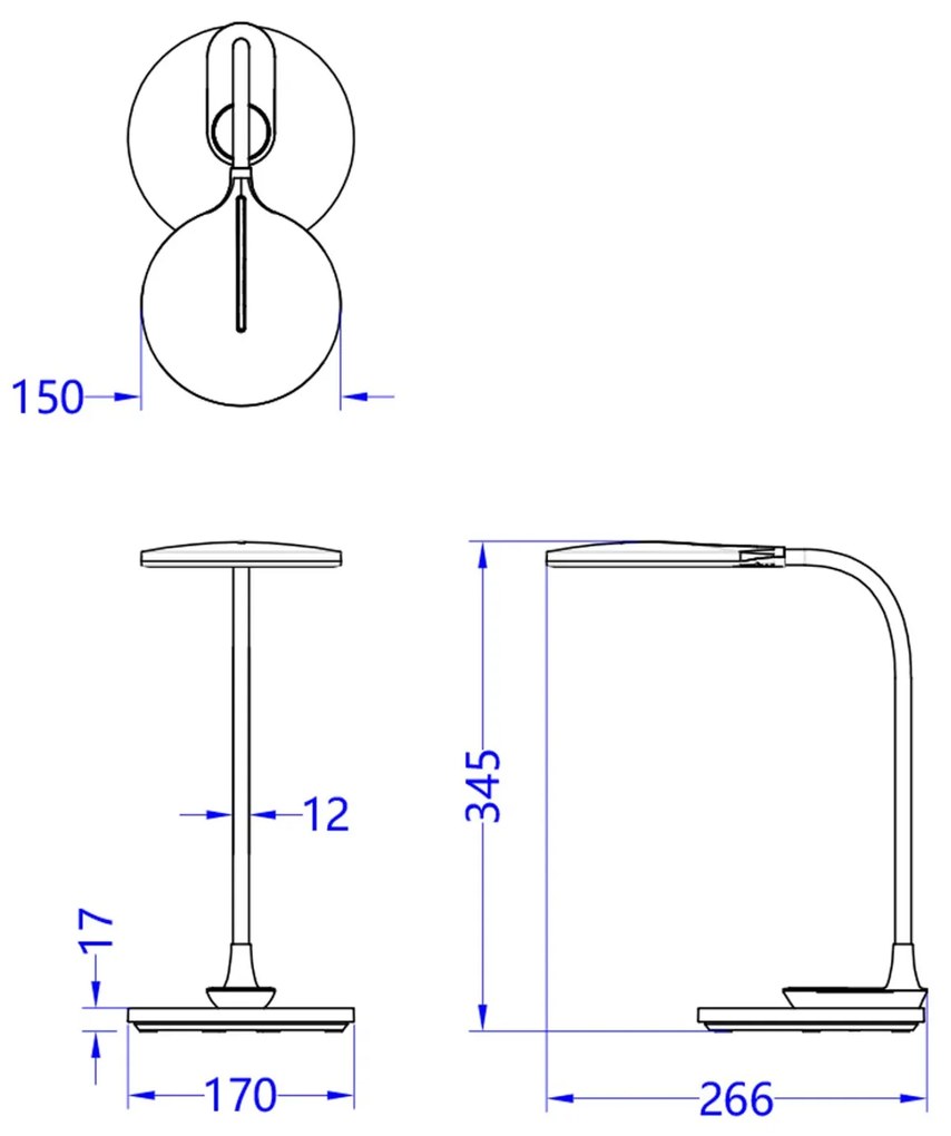 Φωτιστικό Γραφείου LED Blain Λευκό ABS &amp; Σιλικόνη 17x26,6x34,5Υεκ.