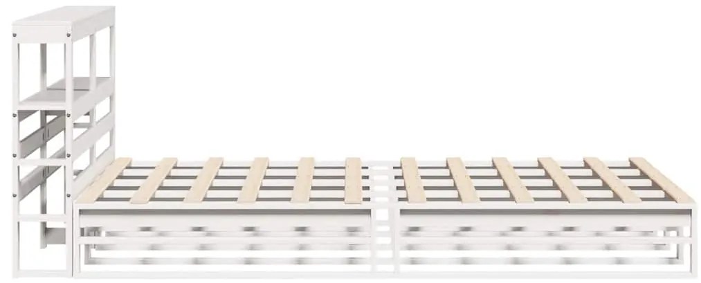 vidaXL Σκελετός Κρεβ. Χωρίς Στρώμα Λευκό 160x200 εκ Μασίφ Πεύκο