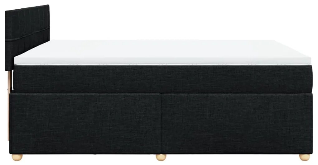 ΚΡΕΒΑΤΙ BOXSPRING ΜΕ ΣΤΡΩΜΑ ΜΑΥΡΟ 160X200 ΕΚ. ΥΦΑΣΜΑΤΙΝΟ 3289033