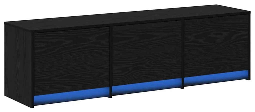 vidaXL Έπιπλο Τηλεόρασης με συρτάρι Μαύρη δρυς 140 x 34 x 40 εκ