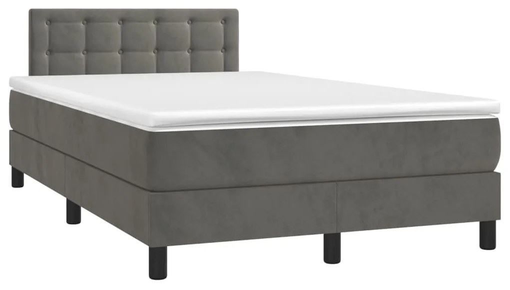 ΚΡΕΒΑΤΙ BOXSPRING ΜΕ ΣΤΡΩΜΑ ΣΚΟΥΡΟ ΓΚΡΙ 120X200 ΕΚ. ΒΕΛΟΥΔΙΝΟ 3141534