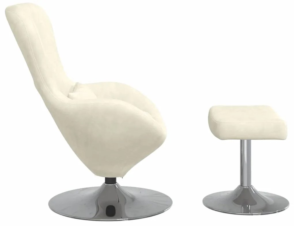 vidaXL Κάθισμα-αυγό 2 pcs Κρεμ 63 x 73 x 90 εκ Βελούδο