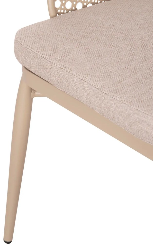 Καρέκλα - Πολυθρόνα OREGO C6268.03 Καπουτσίνο Αλουμινίου με Μπέζ Μαξιλάρι 58x55x83Υεκ. 58x55x83 εκ.