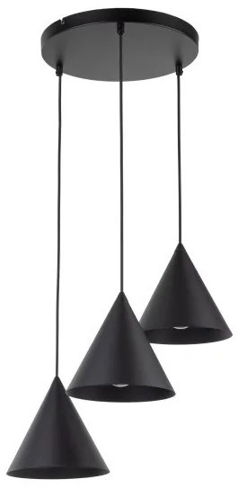 Κρεμαστό Φωτιστικό Οροφής 3xE27 Φ42cm Cono TK Lighting-10067-Μαύρο 10067