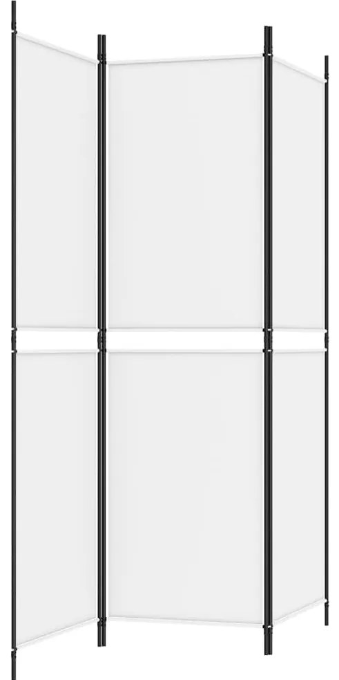 vidaXL Διαχωριστικό Δωματίου με 3 Πάνελ Λευκό 150 x 180 εκ. Υφασμάτινο
