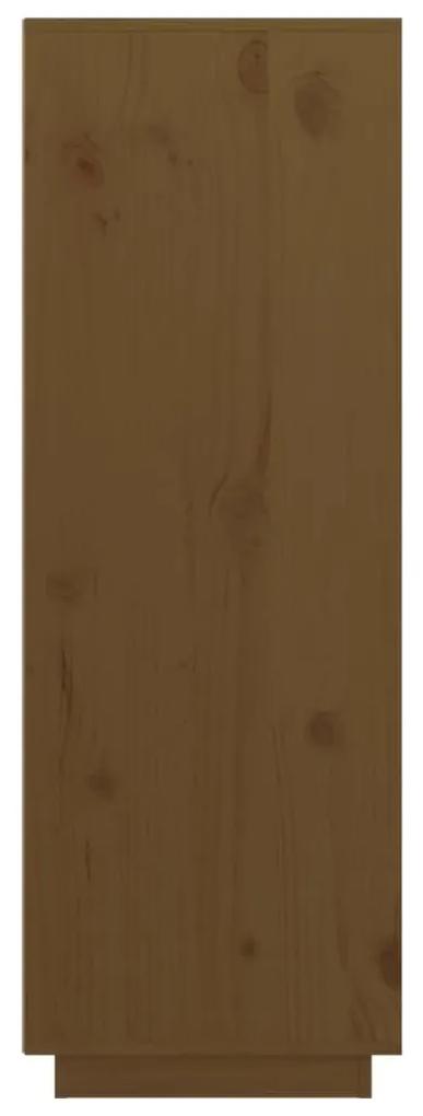 Ντουλάπι Ψηλό Καφέ Μέλι 89x40x116,5 εκ. από Μασίφ Ξύλο Πεύκου - Καφέ