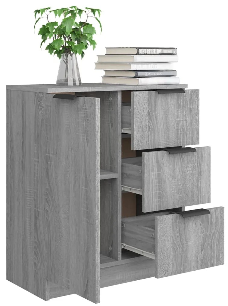 vidaXL Ντουλάπι Γκρι Sonoma 60 x 30 x 70 εκ. από Επεξεργασμένο Ξύλο